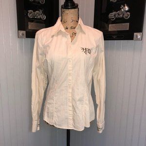 Harley Davidson Button Down Embroidered Top